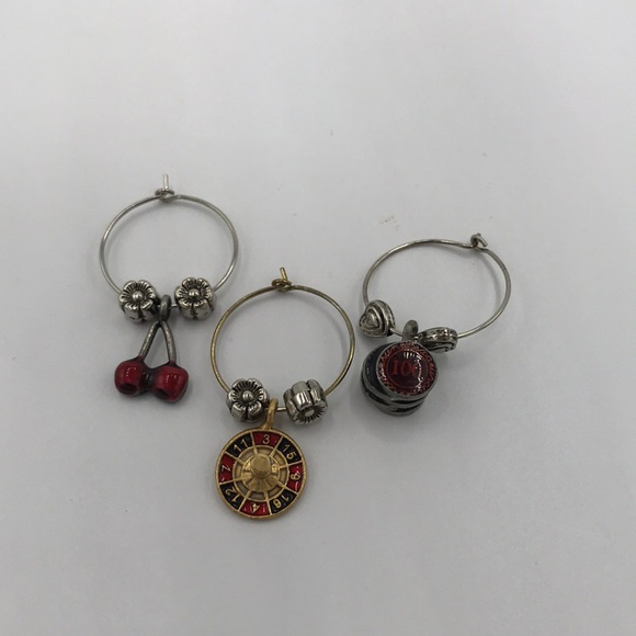 Other - SET OF THREE WINE GLASS TAGS CASINO THEME